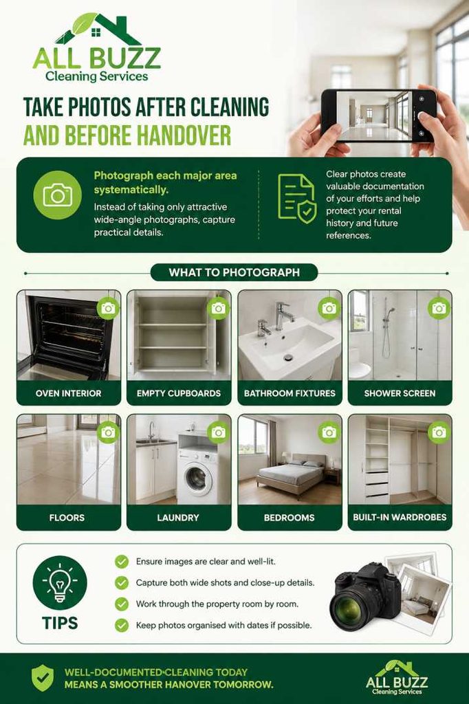 Take Photos After Cleaning and Before Handover